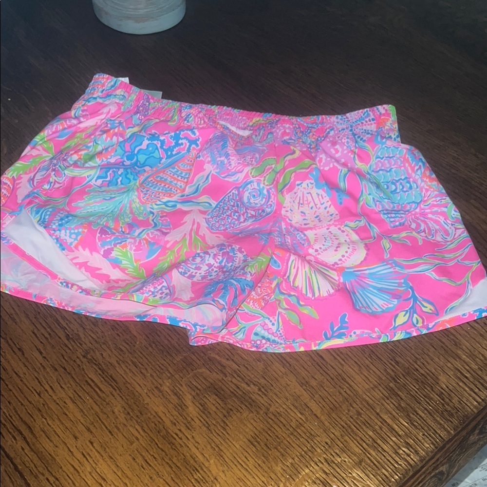 Lilly Pulitzer Pink and Blue Athletic Shorts - NWOT